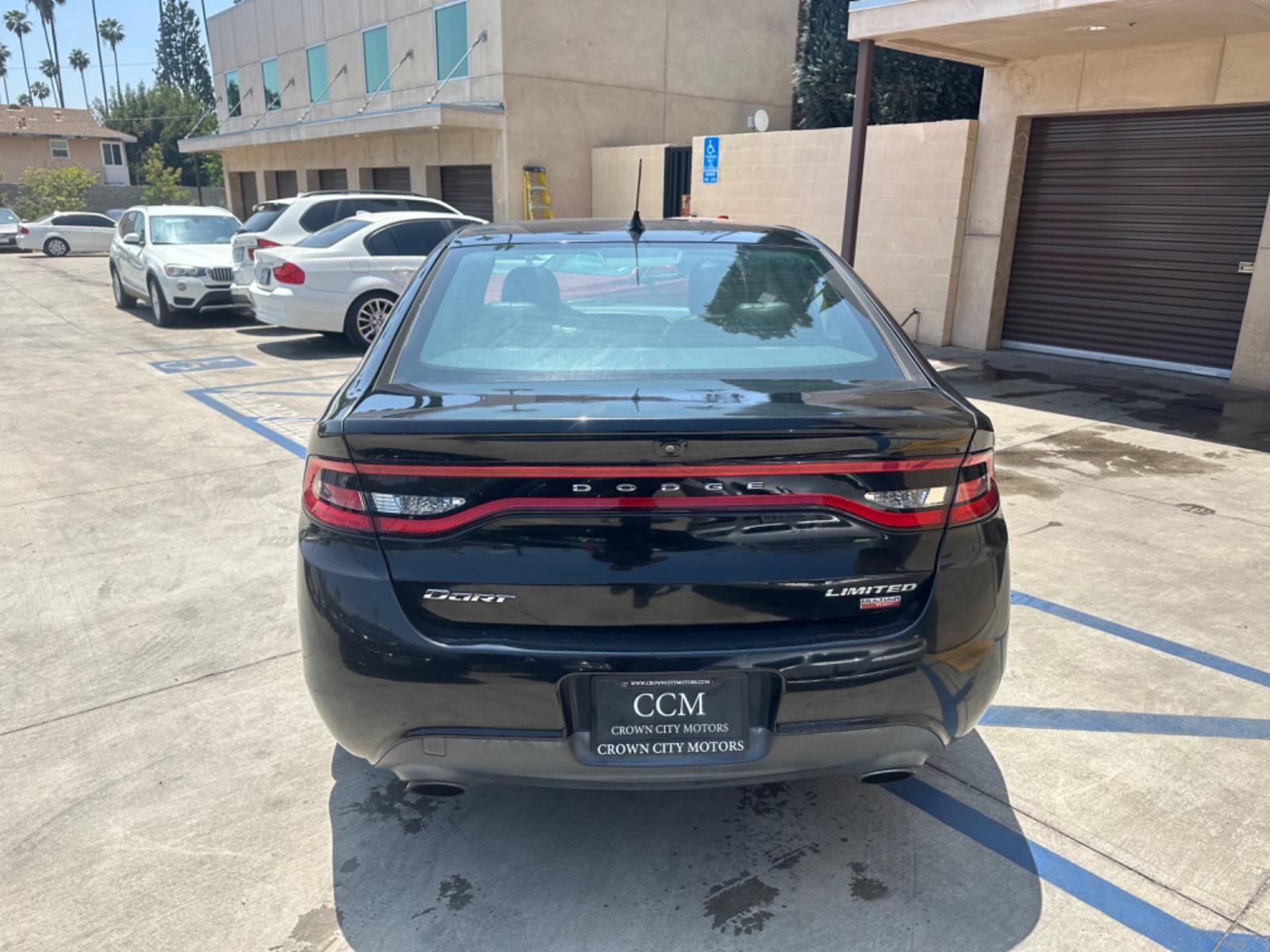 2013 Black Metallic /BLACK Dodge Dart LIMITED (1C3CDFCH4DD) with an 1.4L L4 DOHC 16V TURBO engine, 5-Speed Automatic transmission, located at 30 S. Berkeley Avenue, Pasadena, CA, 91107, (626) 248-7567, 34.145447, -118.109398 - Photo #4
